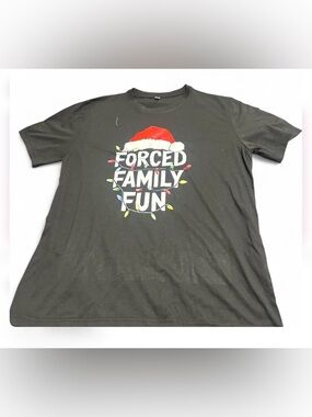 Forced Family Fun Christmas T-shirt #christmas #holiday Size L